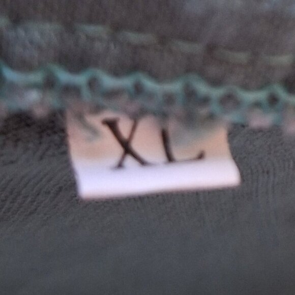 Women's Tunic Dress Green & Black Embroidered Tassel XL - Boho Witchy Peasant - Picture 8 of 8